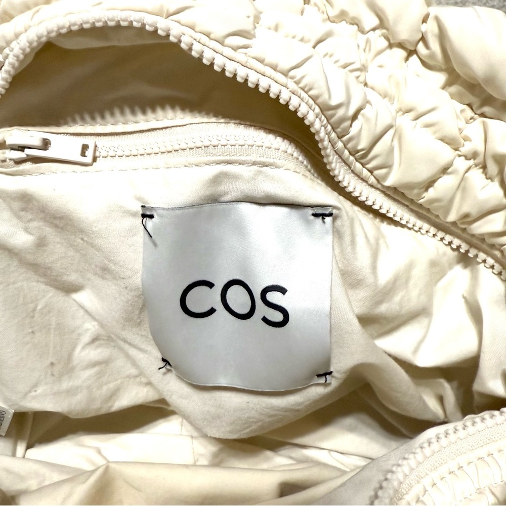 COS Quilted Oversized Shoulder Bag Beige Ivory Puffy Pillow Crossbody EUC - Picture 5 of 8